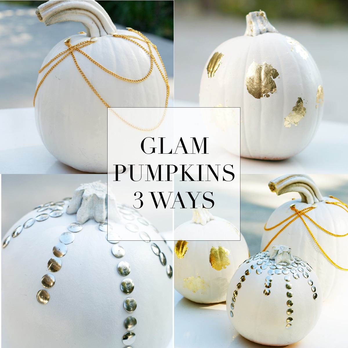 Glam Pumpkins Diy Centerpiece For Fall A Happy Blog