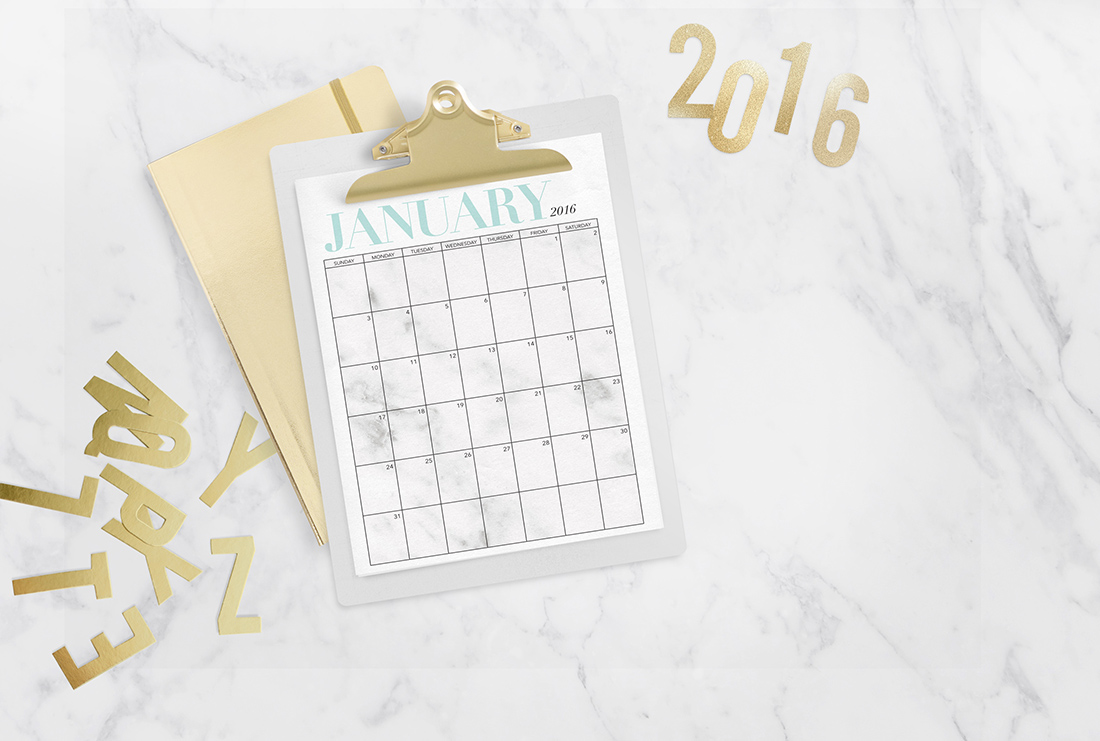 calendar clipboard 2016